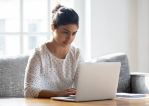 Woman at computer