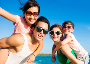 Family in sunglasses