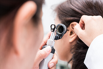 Patient Receiving a Hearing Test